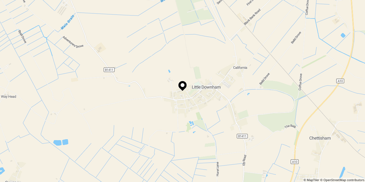 Approximate location of Little Downham, Ely, Cambridgeshire