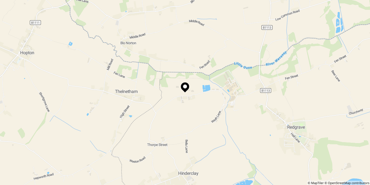 Approximate location of Fen Road, Hinderclay, Suffolk, IP22 1HS
