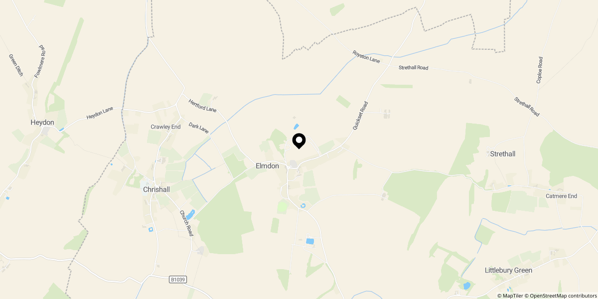 Approximate location of Ickleton Road, Elmdon, Saffron Walden, CB11 4LT